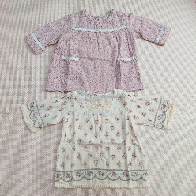 BeBe(ベベ)のBeBe チュニック ロンT  90 ワンピース ハンドメイド 長袖 キッズ/ベビー/マタニティのキッズ服女の子用(90cm~)(Tシャツ/カットソー)の商品写真