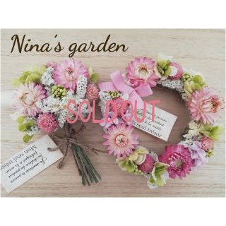 ドライフラワー*°♡Girly Flowerミニスワッグ＆リースセットの通販 ...