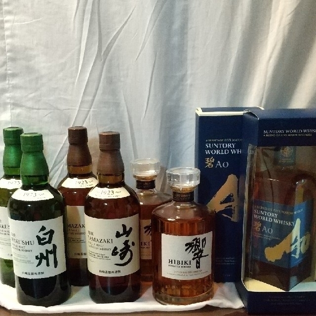 食品/飲料/酒ウイスキー 8本セット(山崎 白州 響 碧)