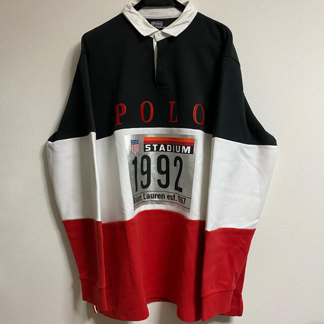 POLO Ralph Lauren 1992 スタジアムラガーシャツ XXL お気に入り 9065