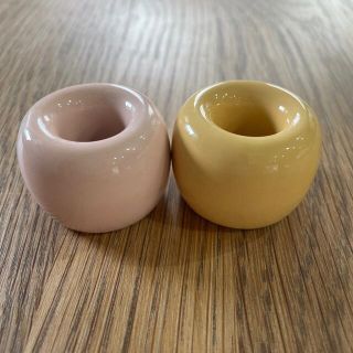 ムジルシリョウヒン(MUJI (無印良品))の無印良品　歯ブラシスタンド　ピンク　イエロー(歯ブラシ/歯みがき用品)