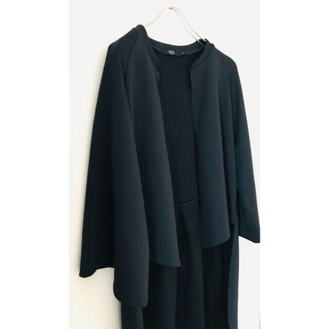 AZUL by moussy(アズールバイマウジー)の【AZUL BY MOUSSY】ジャージ素材ロングカーディガン レディースのトップス(カーディガン)の商品写真