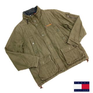 トミーヒルフィガー(TOMMY HILFIGER)のトミーフィルフィガー ミリタリージャケット ブルゾン アウター 古着(ミリタリージャケット)