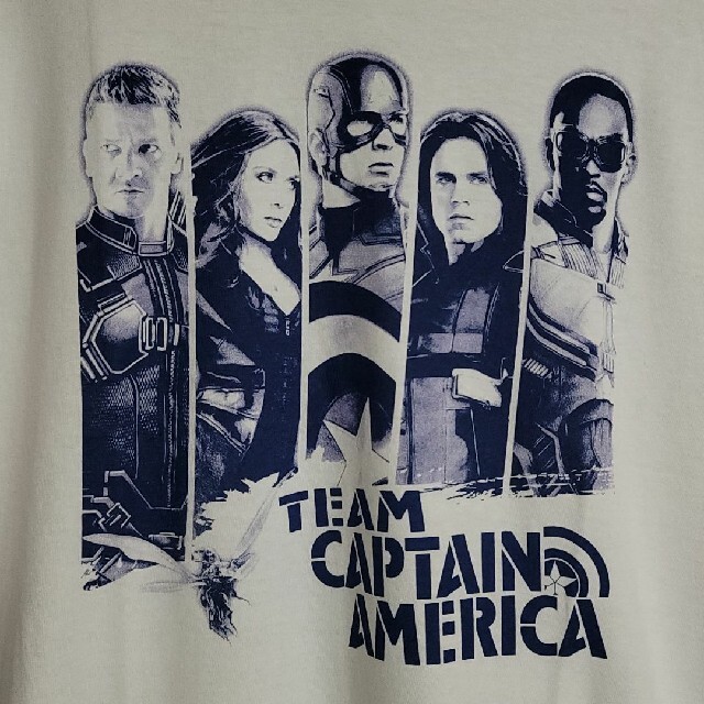 MARVEL(マーベル)のチーム・キャプテンアメリカ シビルウォー ムービー 実写 Tシャツ 映画 白 メンズのトップス(Tシャツ/カットソー(半袖/袖なし))の商品写真