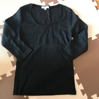 オフオン(OFUON)の七分袖　黒色Tシャツ　(Tシャツ(長袖/七分))