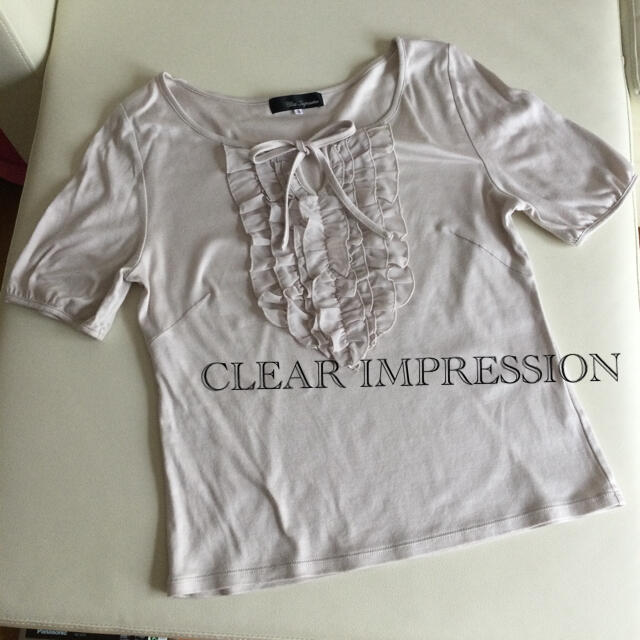CLEAR IMPRESSION(クリアインプレッション)のCLEAR IMPRESSION   フリルのカットソー　 レディースのトップス(カットソー(半袖/袖なし))の商品写真