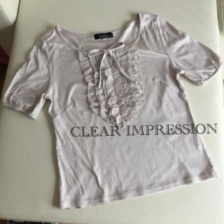 クリアインプレッション(CLEAR IMPRESSION)のCLEAR IMPRESSION   フリルのカットソー　(カットソー(半袖/袖なし))