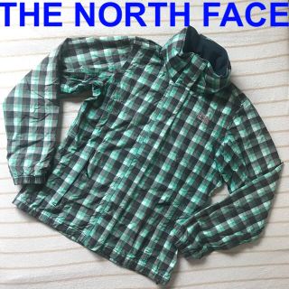 ザノースフェイス(THE NORTH FACE)のザノースフェイス　ジャンパー　パーカー　ブルゾン　チェック　レディース　グリーン(ナイロンジャケット)