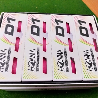 ホンマゴルフ(本間ゴルフ)の新品　2ダース　2020モデル　HONMA D1 ゴルフボール　ピンク(その他)