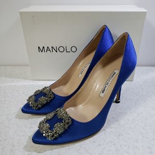 マノロブラニク(MANOLO BLAHNIK)のMANOLO BLAHNIK/マノロブラニク ハンギシ サテン ロイヤルブルー(ハイヒール/パンプス)