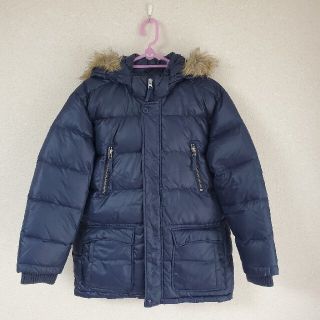 ギャップキッズ(GAP Kids)の美品GAPKIDSダウンジャケット150ネイビーユニクロGUしまむら(ジャケット/上着)