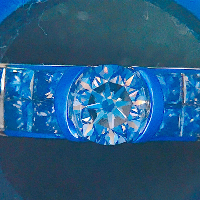 1.30ct ミステリー プリンセスカット ダイヤリング K18 エタニティ レディースのアクセサリー(リング(指輪))の商品写真