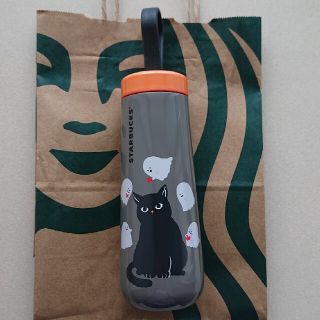 スターバックスコーヒー(Starbucks Coffee)のスタバ ハロウィーン 2021 チケット ハンドルストラップステンレスボトル(タンブラー)