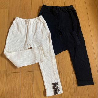 ユニクロ(UNIQLO)の【UNIQLO】100黒レギンス& 【Branshes】95アイボリーレギンス(パンツ/スパッツ)