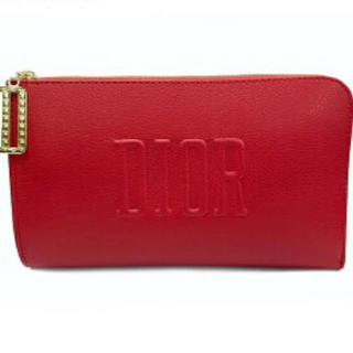 ディオール(Dior)の新品未使用　dior ディオール　ポーチ　ノベルティ　レッド　赤(ポーチ)