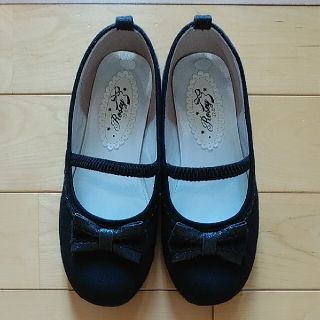 マザウェイズ(motherways)の黒布　フォーマルシューズ　22.0㎝(フォーマルシューズ)