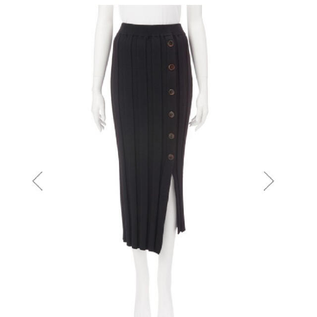 COCO DEAL(ココディール)のココディール 釦デザインリブニットタイトスカート レディースのスカート(ひざ丈スカート)の商品写真