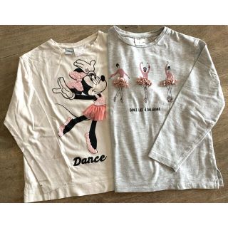 ザラキッズ(ZARA KIDS)の【ZARA kids】バレリーナロングスリーブTシャツ 120cm 2枚SET (Tシャツ/カットソー)