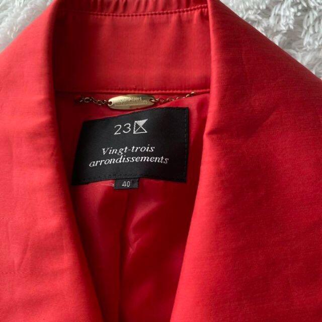 23区 - 【美品】23区 トレンチコート 赤 40サイズ オンワード樫山の