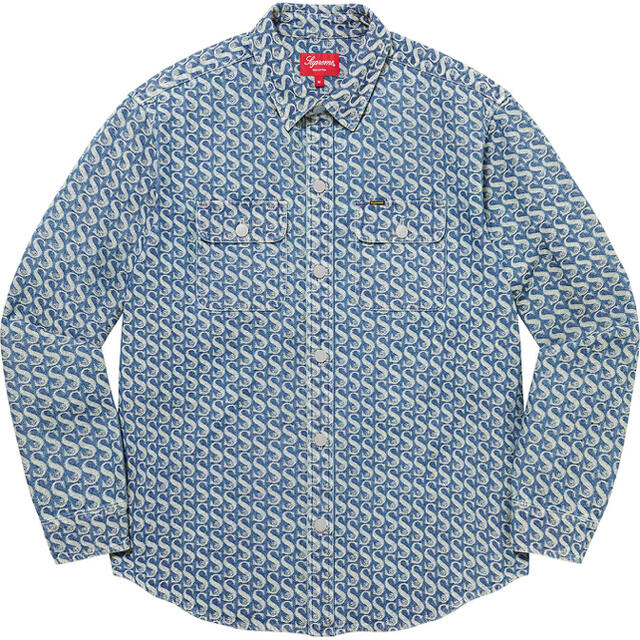 21AW Supreme Monogram Denim Shirt