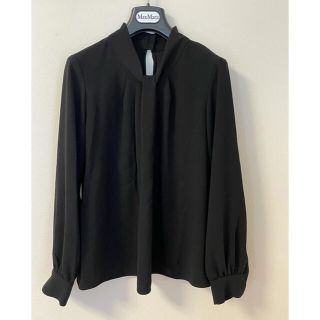 エムプルミエ(M-premier)の美品 M-premier BLACK ボウタイ風ブラウス(シャツ/ブラウス(長袖/七分))