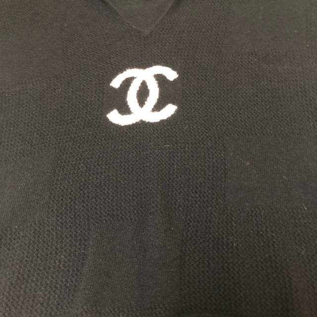 CHANEL カシミヤニット半袖 素敵COCOマークシャネル