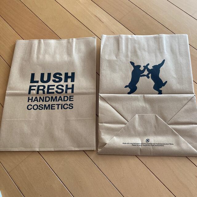 LUSH(ラッシュ)のLUSHラッシュ　紙袋2枚セット レディースのバッグ(ショップ袋)の商品写真