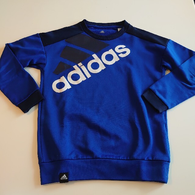 adidas(アディダス)のadidas トレーナー 140cm ネイビー/ブルー キッズ/ベビー/マタニティのキッズ服男の子用(90cm~)(Tシャツ/カットソー)の商品写真