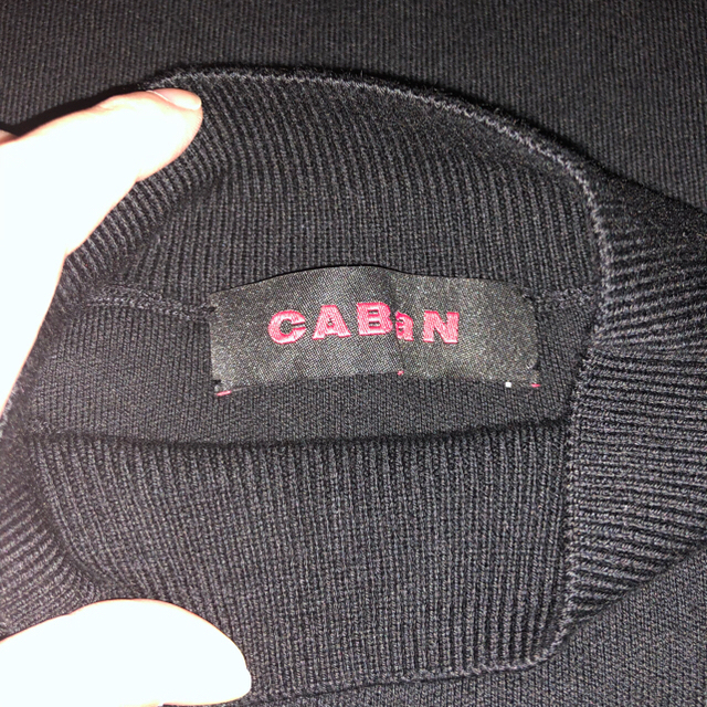 CABaN コットンカシミヤ ノースリーブロングドレス