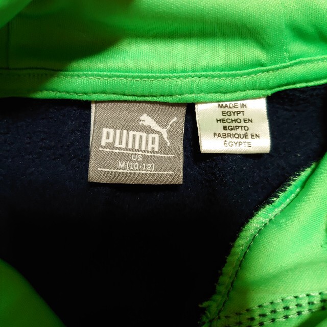 PUMA(プーマ)のPUMA パーカー US10-12 (140～150cm) ネイビー/グリーン キッズ/ベビー/マタニティのキッズ服男の子用(90cm~)(ジャケット/上着)の商品写真