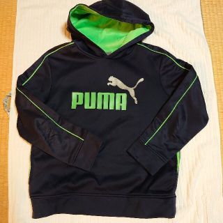 プーマ(PUMA)のPUMA パーカー US10-12 (140～150cm) ネイビー/グリーン(ジャケット/上着)