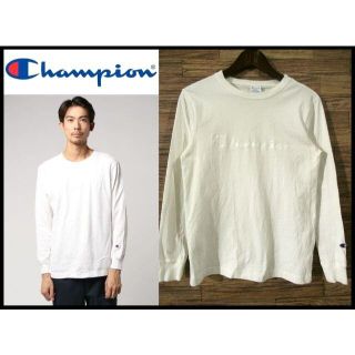 チャンピオン(Champion)のG② チャンピオン C3-N419 ロゴ プリント 長袖 クルーネック Tシャツ(Tシャツ/カットソー(七分/長袖))