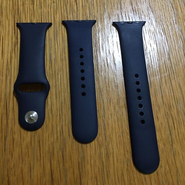 Apple Watch(アップルウォッチ)のApple Watch 純正スポーツバンド　紺色 メンズの時計(ラバーベルト)の商品写真