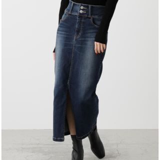 アズールバイマウジー(AZUL by moussy)のハイウエスト✨デニムスリットスカート(ロングスカート)