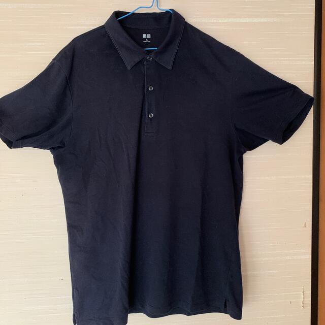 UNIQLO(ユニクロ)のユニクロ　XL メンズポロシャツ　半袖　紺色 メンズのトップス(ポロシャツ)の商品写真