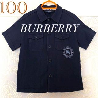 バーバリー(BURBERRY)の100センチ　バーバリー　カッコ良い♪ネイビーのシャツジャケット　Tシャツ(Tシャツ/カットソー)