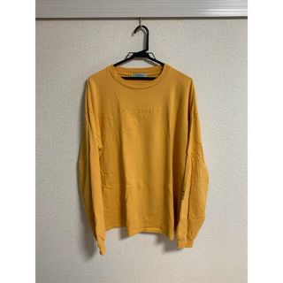 ゲス(GUESS)のGuess ゲス　ロンT Tシャツ　イエロー　袖ロゴ(Tシャツ/カットソー(七分/長袖))