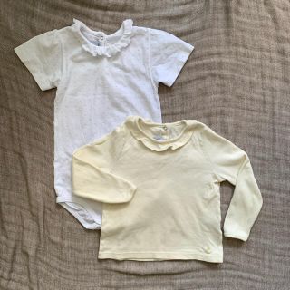 プチバトー(PETIT BATEAU)のプチバトー　カットソー2枚　24m(Tシャツ/カットソー)