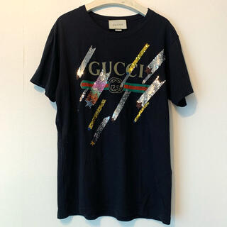 グッチ(Gucci)のGUCCI オーバーサイズTシャツ スパンコール(Tシャツ(半袖/袖なし))