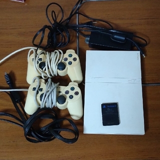プレイステーション2(PlayStation2)のPS2 薄型　本体　動作確認済(家庭用ゲーム機本体)