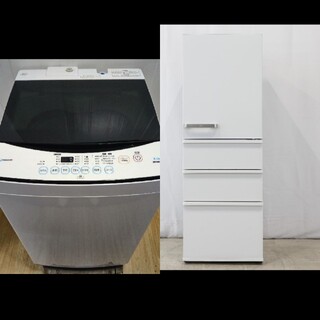 R.O 様専用　洗濯機　冷蔵庫　無印風デザイン　ガラストップ　8キロ　ブラック(洗濯機)