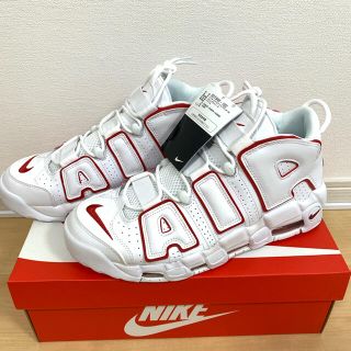 ナイキ(NIKE)の【新品】28.5cm モアテン uptempo ホワイト/レッド　白赤(スニーカー)