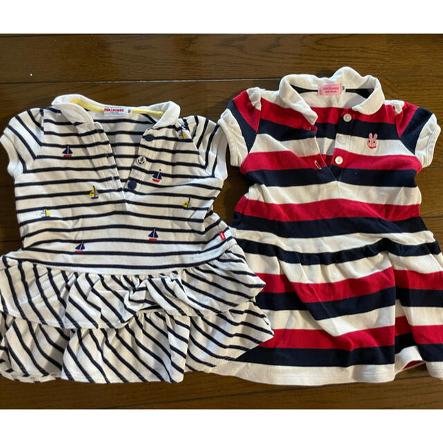 mikihouse(ミキハウス)のミキハウス　2枚　 キッズ/ベビー/マタニティのキッズ服女の子用(90cm~)(ワンピース)の商品写真