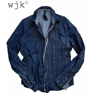 ダブルジェーケー(wjk)のwjk／4万円／インディゴ／デニムシャツジャケット／シワ加工(Gジャン/デニムジャケット)