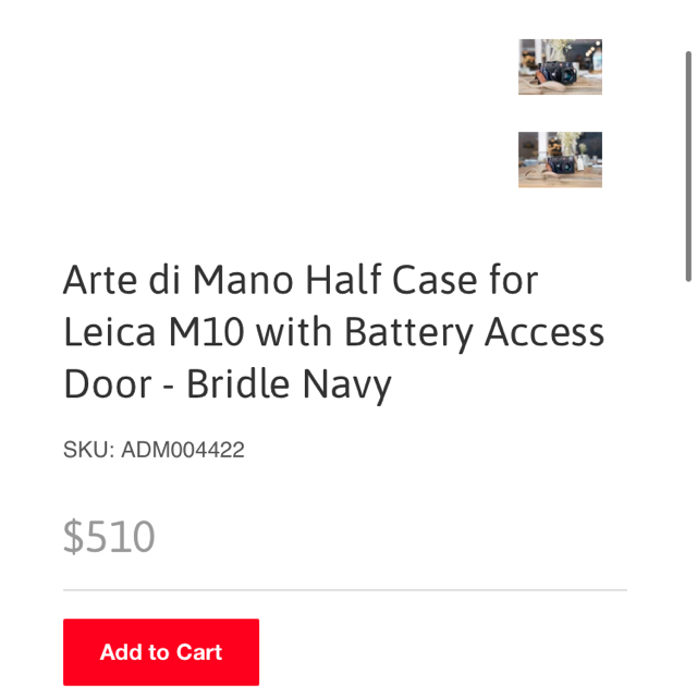 LEICA(ライカ)のLeica M10 ブラッククローム　Arte di manoケース付き スマホ/家電/カメラのカメラ(ミラーレス一眼)の商品写真