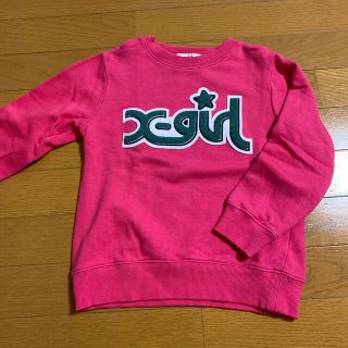 エックスガールステージス(X-girl Stages)の美品　X-girl ピンクのトレーナー　130cm(Tシャツ/カットソー)