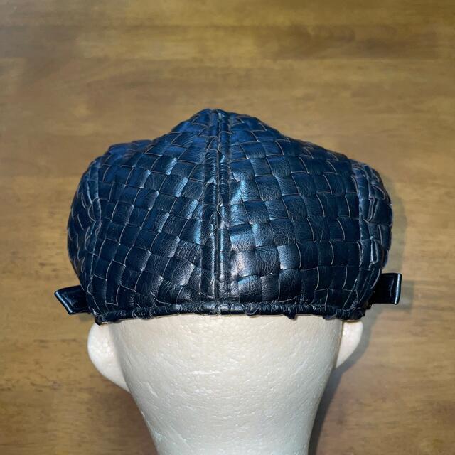 ジェントリーGENTLY PUレザーウーブンハンチング メンズの帽子(ハンチング/ベレー帽)の商品写真