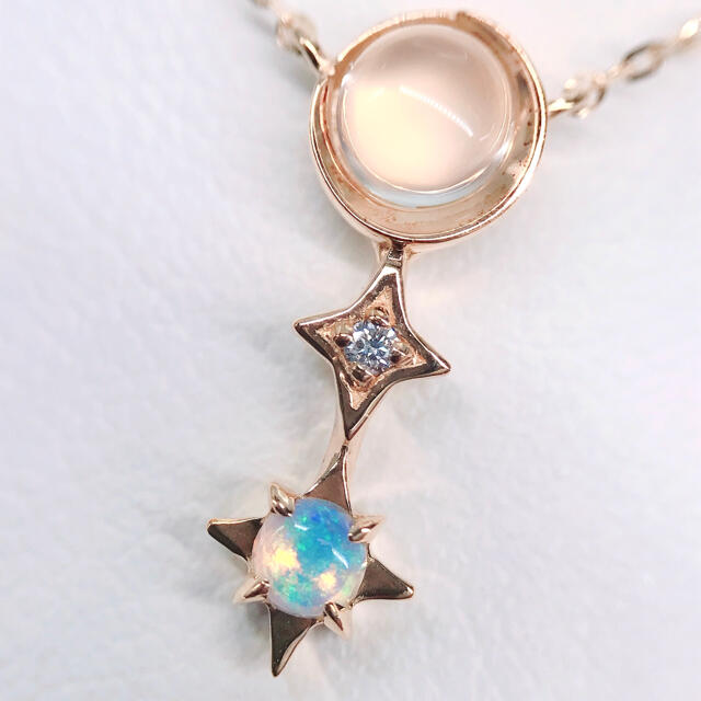 STAR JEWELRY(スタージュエリー)のスタージュエリー ムーンブライト ダイヤ オパール ムーンストーン ネックレス レディースのアクセサリー(ネックレス)の商品写真