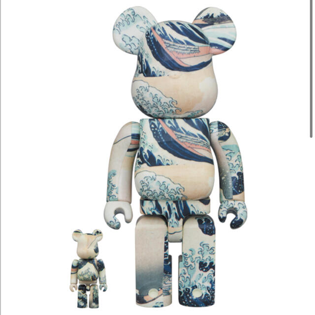 BE@RBRICK 葛飾北斎「神奈川沖浪裏」100% 400%