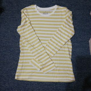 ムジルシリョウヒン(MUJI (無印良品))の無印良品 ロンＴ ボーダー YELLOW(Tシャツ(長袖/七分))